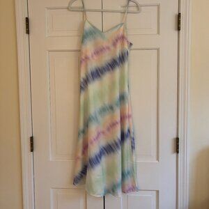 Black Tape Multi Color Long Slip Dress